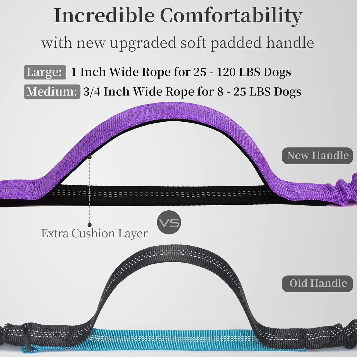 Hands Free Dog Leash with Zipper Pouch - Purple / Large - image 3