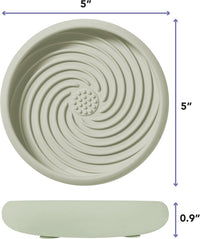 Lick Dish, Silicone Lick Mat + Slow Feeder for Cats & Small Dogs - Sage / Small - image 2