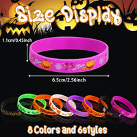JUNEBRUSHS 64pcs Halloween Party Favors Silicone Bracelets Rubber - Halloween Style - image 2