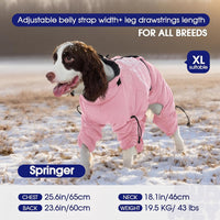 Full Body Dog Coat,Warm Dog Fleece Jackets with Harness Built in Windproof Dogs Snowsuit Zip up Pet - Pink / Small - image 4