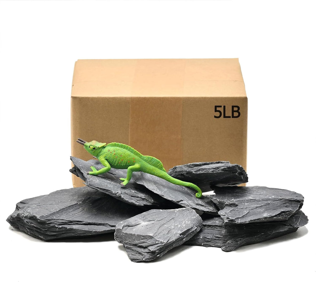 Aquarium Rock Natural Slate Rocks 2 to 4 inch Aquariums Stone - 5lb(2-6'')