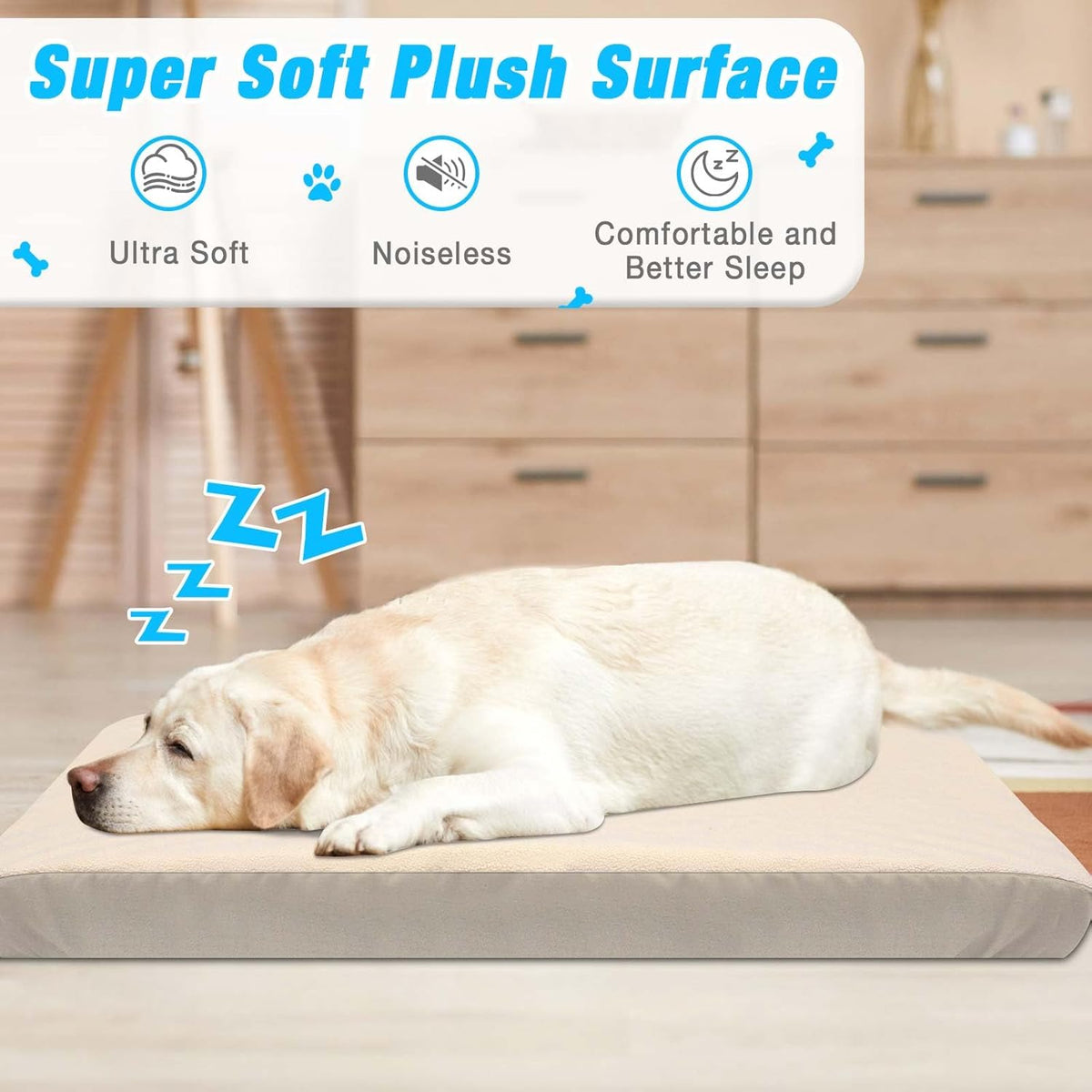 Dog Bed Covers Replacement Washable 100% Waterproof Dog Bed Sheets - Beige-30 x 20 inch - image 3