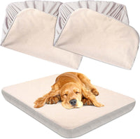 Dog Bed Covers Replacement Washable 100% Waterproof Dog Bed Sheets - Beige-30 x 20 inch