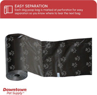 Downtown Pet Supply Poop Bags for Dogs with Dispenser - 180 Count (Pack of 1) / Black with Paw Prints - image 3