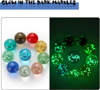 Gejoy 100 glow in the dark glass marbles in ten colors, 0.47 inch - view 4