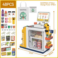 Kids Cash Register Playset, Calculator, Scanner, Ages 3+ - Yellow - image 3