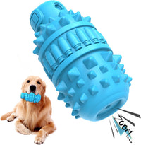 Natural Rubber Squeaky Dog Chew Toy for Large Aggressive Chewers – Essentials for Dogs - Azure / Large（For 55–90 lb dogs） (Pack of 1)