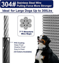 Tie Out Cable for Dogs Up to 300lbs - 300lbs 100ft / 100ft Reflector Black - image 2