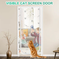 Reinforced Cat Screen Door, Fits Door Size 32" x 80" - White / 33'' W x 83'' H - image 4