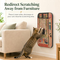 Cat Wall Scratcher, Art Cat Scratching Board for Indoor Cats – Essentials for Cats - Window & Garden - image 3