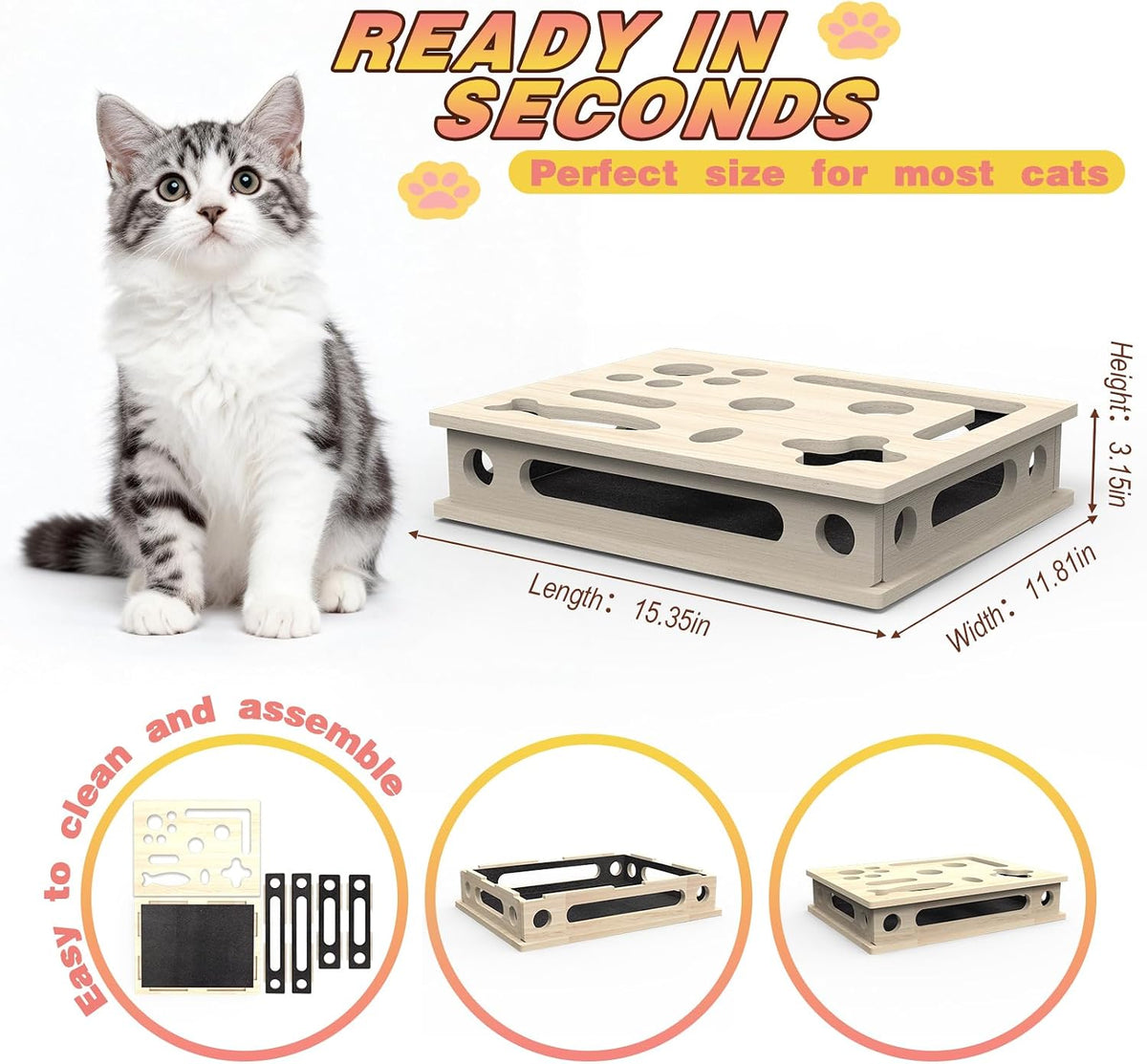 Cat Scratch Puzzle Enrichment Box - image 4