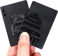 EAY Gold Waterproof Playing Cards - Black Tower 1-pack