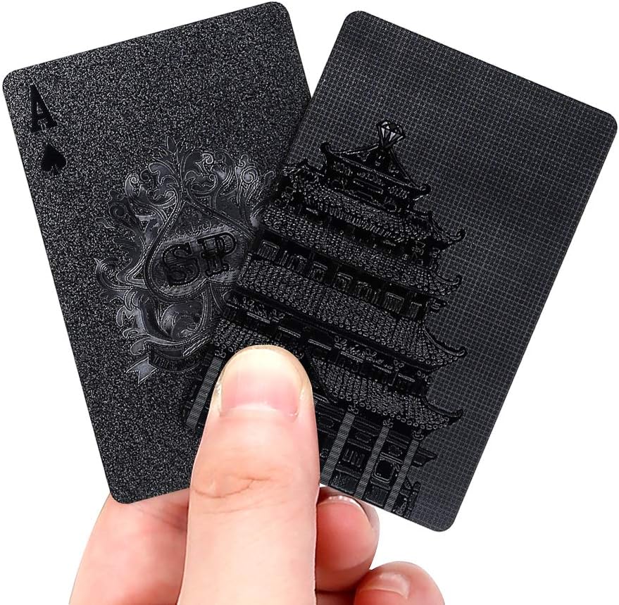 EAY Gold Waterproof Playing Cards - Black Tower 1-pack