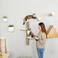 FurHaven 69.3" Tall Cat Scratching Post Tower for Indoor Cats - Wall Mount / Ascentials Sunrise Steps - image 3