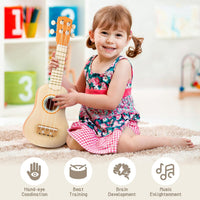 Vanplay Kids Guitar Set, 7-Piece Wooden Musical Instruments for Toddler 2-3 – Fun for Kids & Family - Beige - image 4