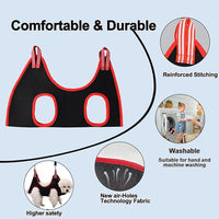 Dog Grooming Hammock Harness,Breathable Pet Cat Hammock Restraint Bag,Dog Grooming Sling Helper for Trimming Nail and Ear/Eye Care(S Size,8.5")