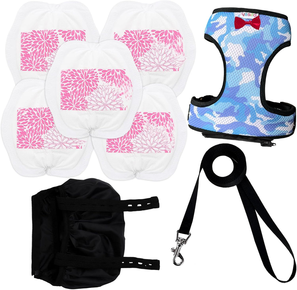 Adjustable Chicken Harness Diaper - Medium / Camouflage blue