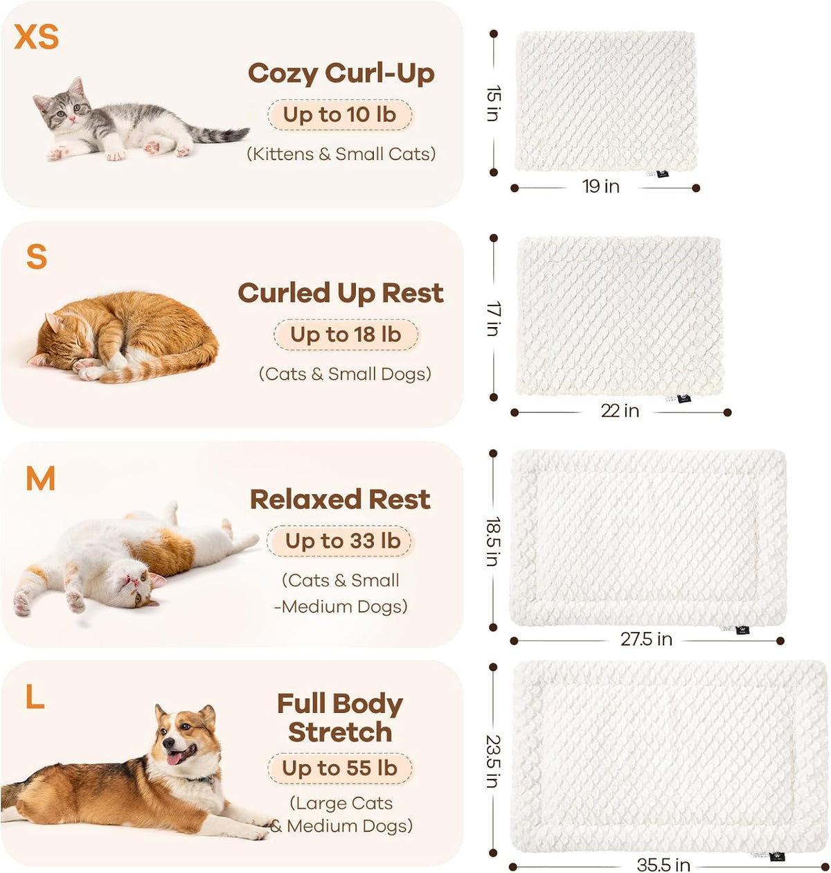 Mora Pets Self Warming Cat Bed Self Heating Cat Pad Pet Mat Indoor - Beige / Small - image 4