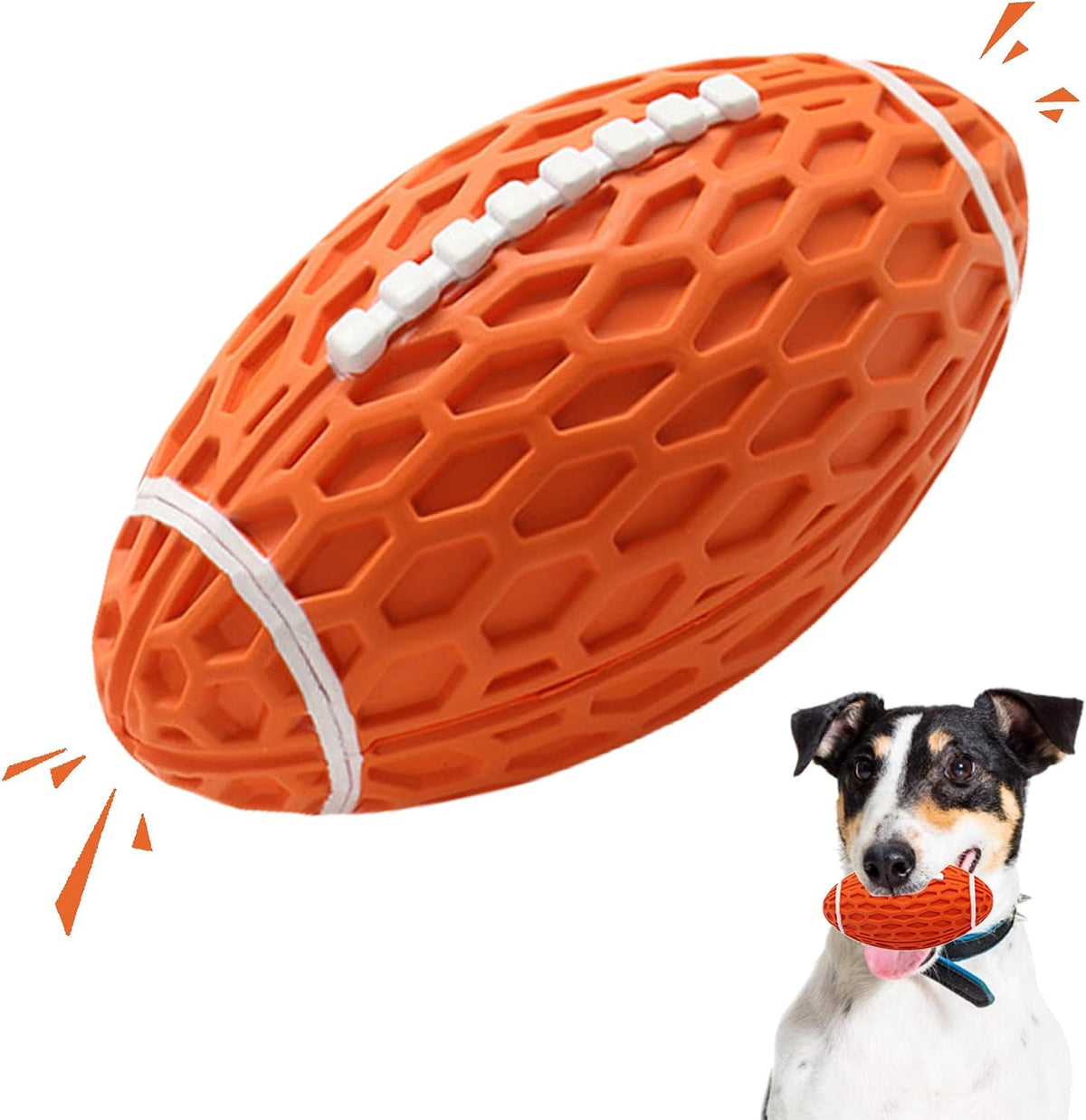 Puppy Toy, Interactive Squeaky Dog Ball Toys for Small Dogs – Essentials for Dogs - Orange / Large