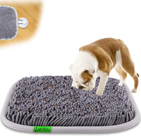Snuffle Mat for Dogs, 17" x 21" Dog Snuffle Mat Interactive Feed Game for Boredom, Encourages - Grey