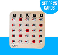 Regal Bingo Bulk Bingo Cards with Sliding Windows - Woodgrain / 25 Cards - image 3