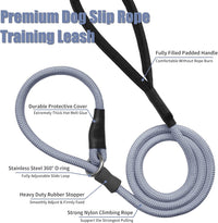 Strong Slip Rope Dog Training Leash - 1/2" x 4ft / Grey - image 3