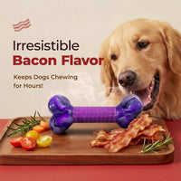 Tough Dog Toys for Aggressive Chewers: Beef Flavored Long Lasting Dog - 1 PC-Bacon-Purple - image 4