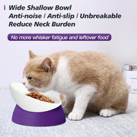 17 oz Raised Cat Food Bowls, Adjustable-Angle Pet Bowls - Milky White, Purple - image 2
