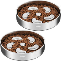 Feedoo Slow Feeder Dog Bowl-2Cups for Medium Breeds - Spiral-2Pack / M 2~2.5Cups