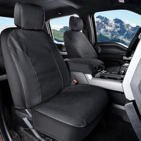 Coverado Rear Car Seat Covers, Waterproof Canvas Seat Protector for Car Seat Cushions for Kids & Dogs, Seat Covers Compatible with 2015-2025 Ford F150 & 2017-2025 Ford F250 F350 F450(Black, 2PCS)