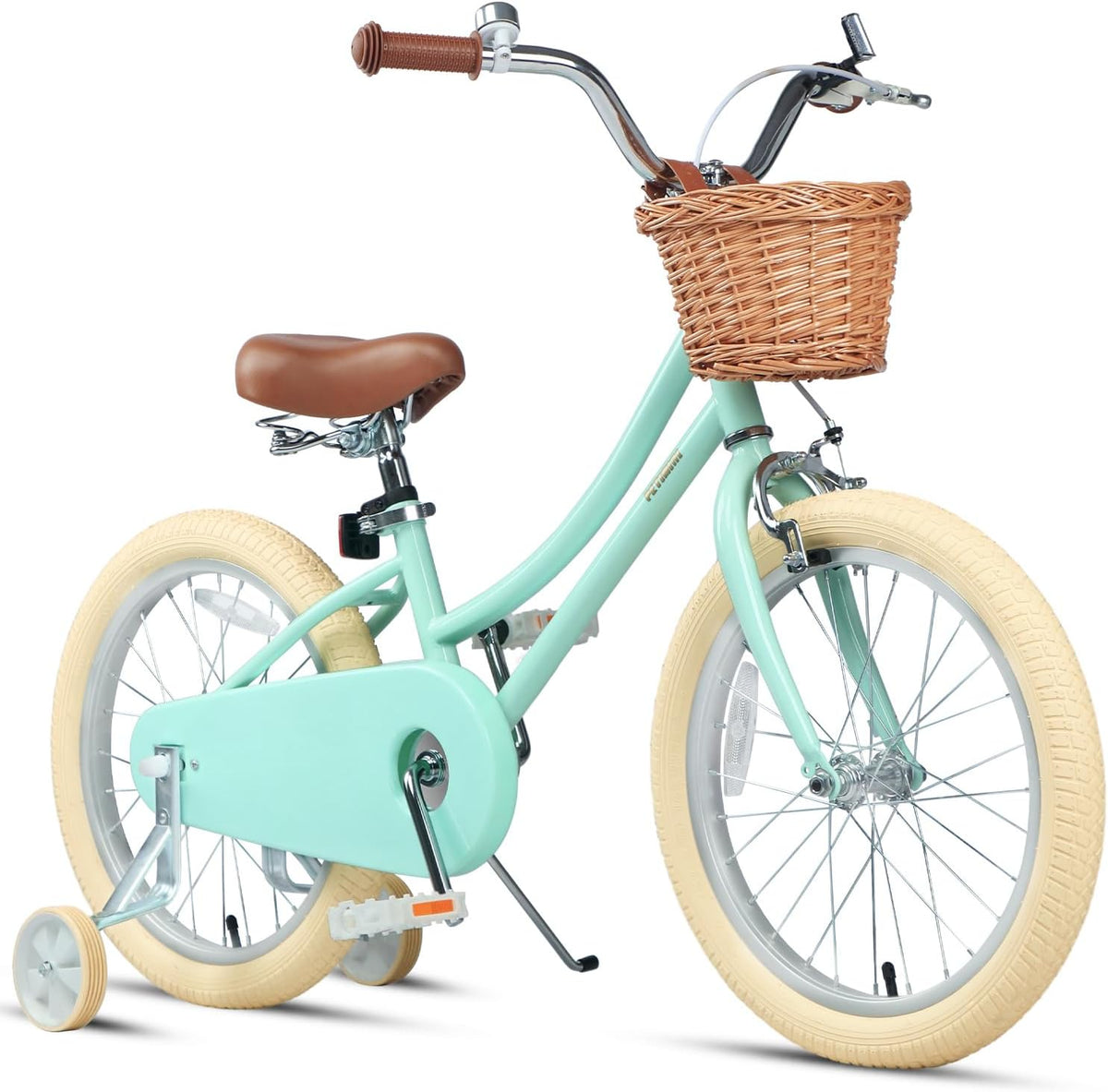 Petimini 12 14 16 18 20 Inch Kids Toddler Bike for Boys Girls – Fun for Kids & Family - Mint Green / 18 Inch