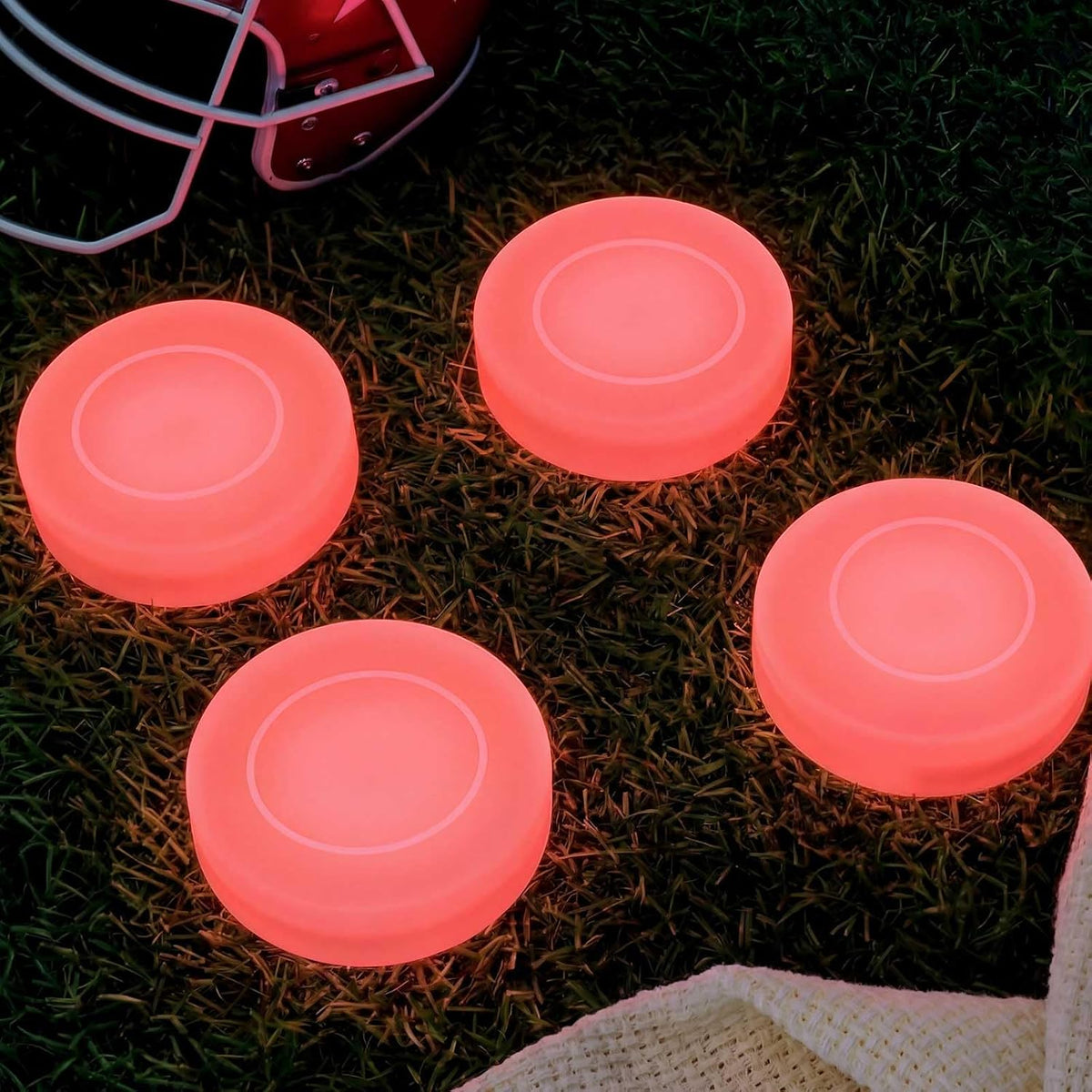 Deekin glow in the dark hockey pucks glowing green, PVC pucks with matte finish - view 14