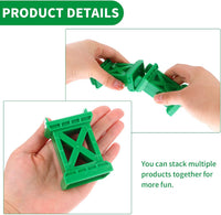 Ioffersuper 6 pack grey train bridge piers raising a wooden railway track - view 7