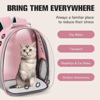 Cat Carrier Backpack, Pet Carrier Backpack Front Pack for Small Medium Cat Puppy Dog Carrier - Pink - image 4