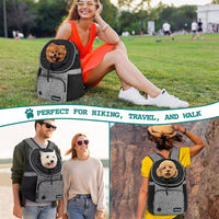 PetAmi Dog Front Carrier Backpack - Large (15.5x9x18) / Gray - image 3