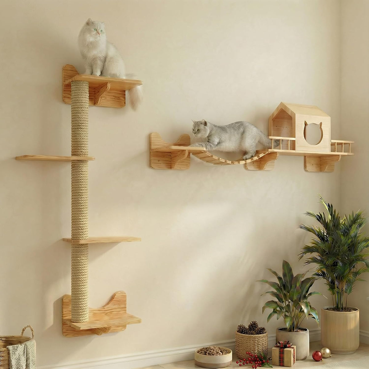 NOVGOBHOT Cat Wall Shelves for Large Cats - 10 PCS