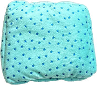 WOWOWMEOW Guinea Pig Cave Bed Small Animals Warm Cage Hanging Bed for Rat, Chinchilla, Hedgehog, Rabbit (M, Star-Blue)