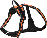 Blue No-Pull Dog Harness with 2 Leash Clips，Soft Padded Vest - Medium / Orange - image 3