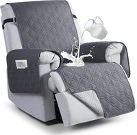 VANSOFY 100% Waterproof Recliner Chair Covers - Dark Gray / 20"