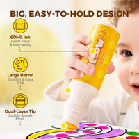 Jar Melo Washable Dot Markers for Kids, Large 60ML - 12 Colors - image 2