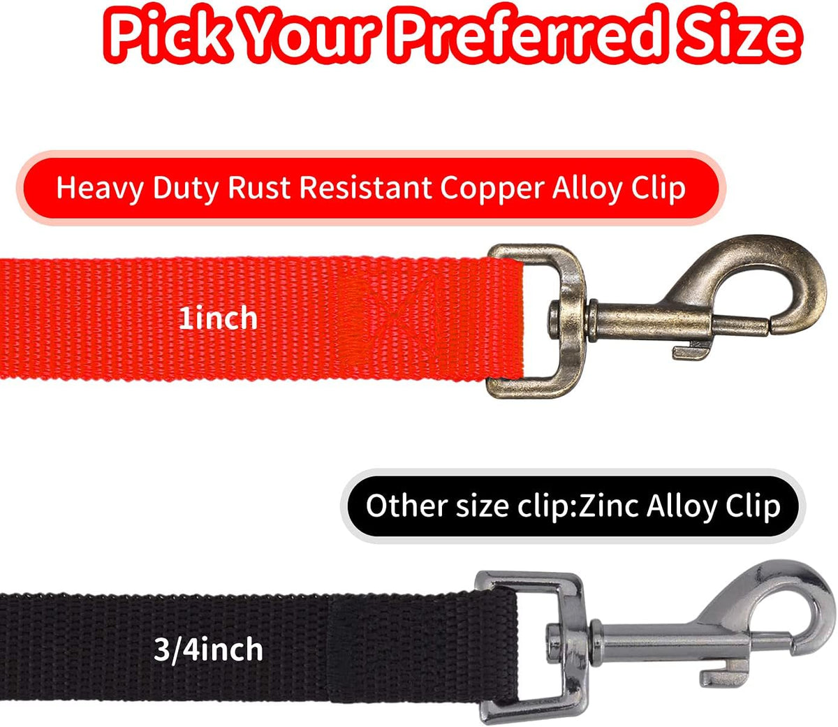 Hi Kiss Dog/Puppy Obedience Recall Training Agility Lead - 15 Feet / T4:Large Dog Thicken red - image 3