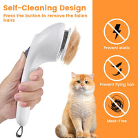3-in-1 Self Cleaning Cat Brush for Indoor Cats & Dogs Shedding - Off-white - image 3