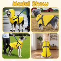 Dog Raincoat: Dog Rain Jacket with Reflective Harness & Removable Hood - Large - image 2