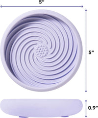 Lick Dish, Silicone Lick Mat + Slow Feeder for Cats & Small Dogs - Periwinkle / Small - image 2