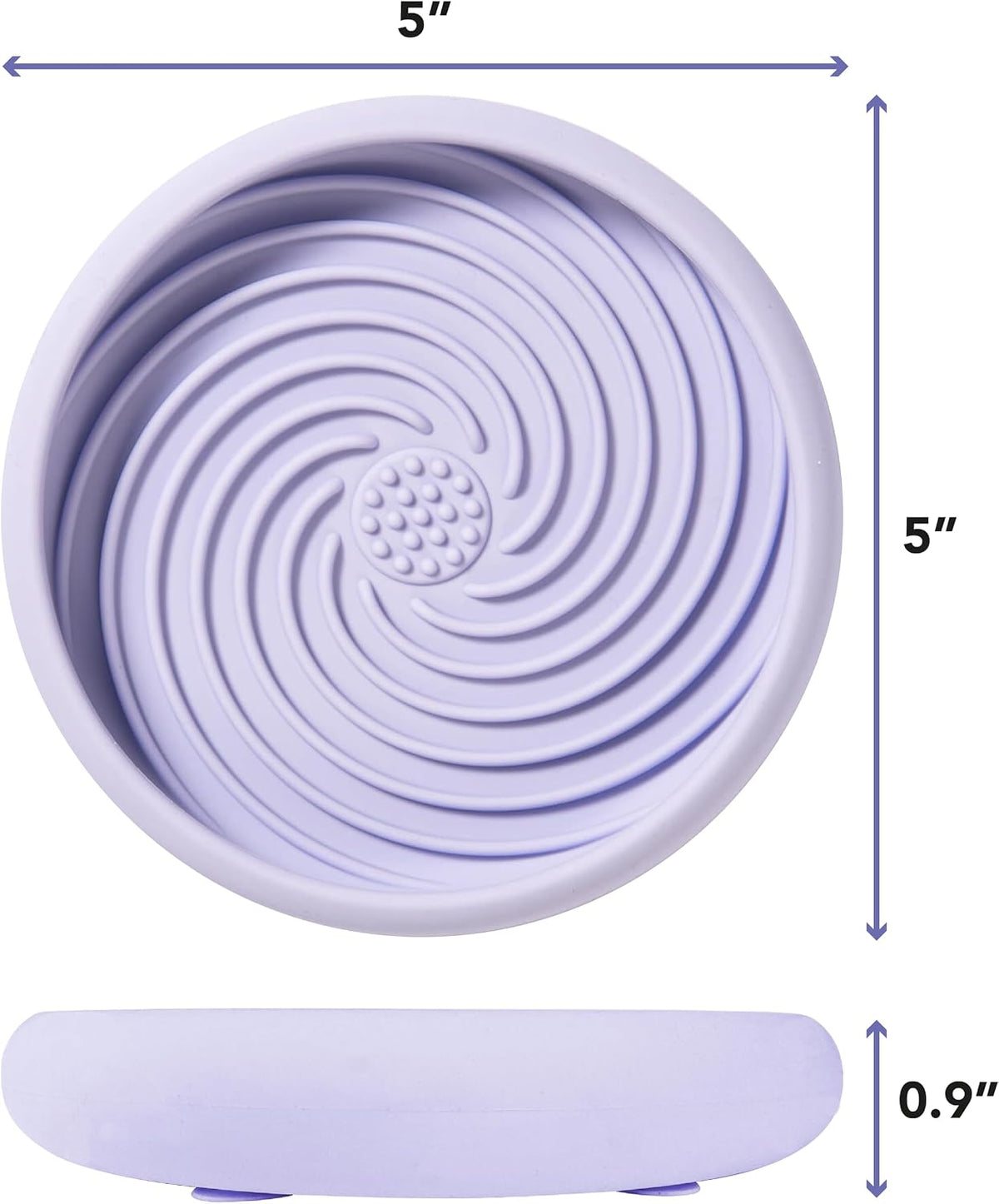 Lick Dish, Silicone Lick Mat + Slow Feeder for Cats & Small Dogs - Periwinkle / Small - image 2