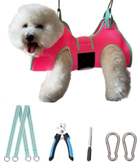 Kkiimatt Dog Grooming Hammock - Small 14-30LB/Pink
