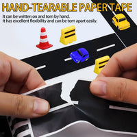 Quadafy road tape for kids, 3 rolls of 2 inch race track and roadway tape - view 5