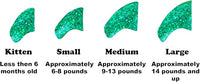 40 Pack Soft Nail Caps for Cat Claws Seafoam Glitter Small