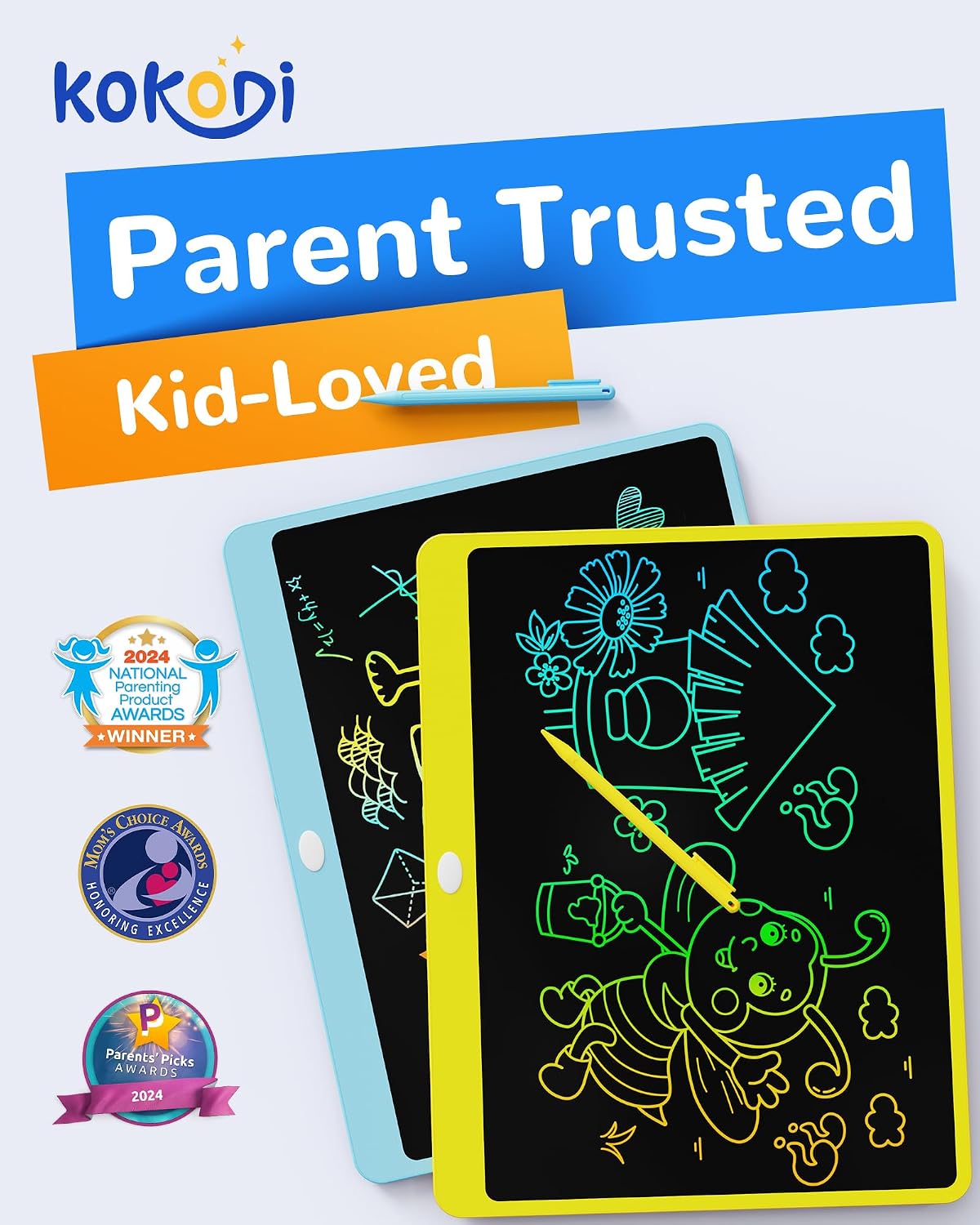 KOKODI LCD Writing Tablet - Yellow / 16in - image 2