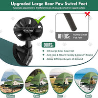 Upgraded Elevated Dog Bed with Canopy, Portable Raised Outdoor Dog Bed with Stable Anti-Slip Feet, Removable Wider Shade, Raised Dogs Cot for Large Pets Camping, Indoor & Outdoor Use